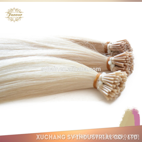 New arrival colorful I TIP with long rope human remy hair extension, nano human hair extension